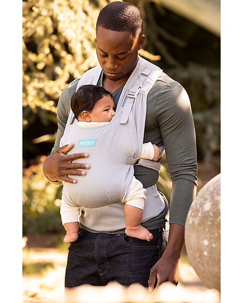 Moby Wrap Marsupio Portabebé Cloud Ibrido - Facilissimo da indossare! - Vita Alta - Crema Marsupi