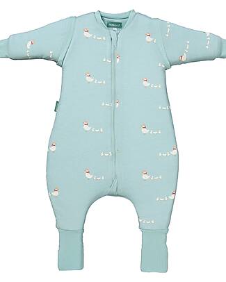 molis&co Sacco Nanna con Gambe e Calzini Antiscivolo - Maniche Removibili - Duck Family - TOG 2.5 - 1 anno (70-80 cm) Sacchi Nanna