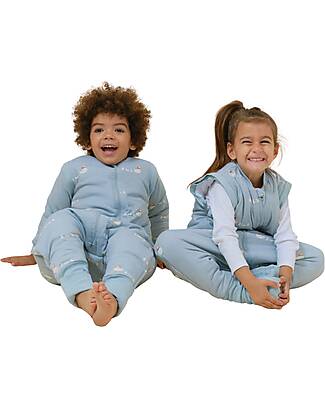 molis&co Sacco Nanna con Gambe e Calzini Antiscivolo - Maniche Removibili - Duck Family - TOG 2.5 - 1 anno (70-80 cm) Sacchi Nanna