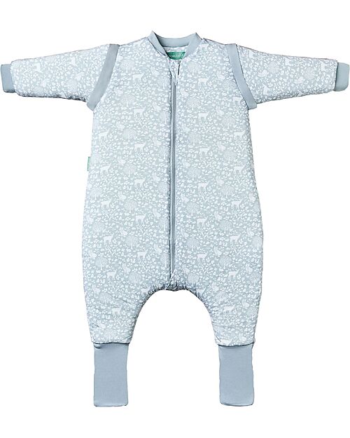 molis&co Sacco Nanna con Piedini e Calzini Antiscivolo Incorporati - Maniche Removibili - Woodland - TOG 2.5 - 2 anni (80-90 cm) Sacchi Nanna