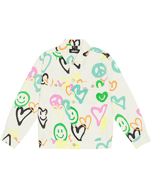 Molo Camicia - Hedly - Cuori in Vernice Multicolore - 100% cotone biologico GOTS Giacche