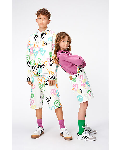 Molo Camicia - Hedly - Cuori in Vernice Multicolore - 100% cotone biologico GOTS Giacche