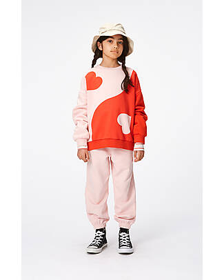 Molo Felpa Maxi Yin Yang - Rosso e Rosa - 100% Cotone Biologico Felpe