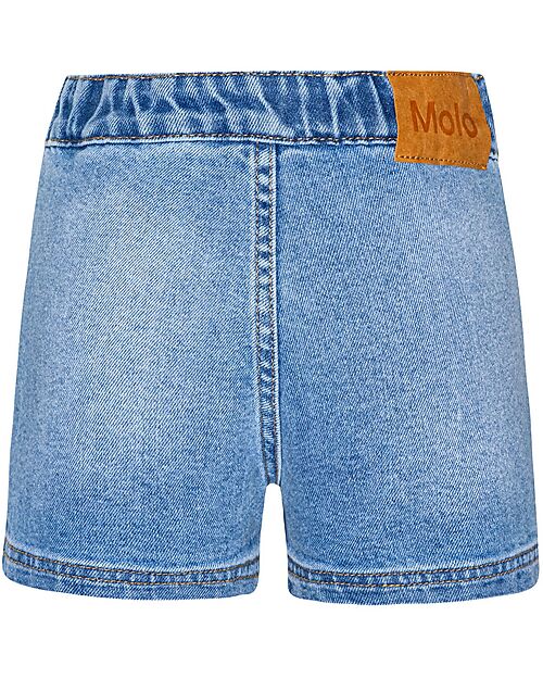 Molo Jeans Corti Amanda -Light Blue Denim - con Tasche Frontali Pantaloni Corti