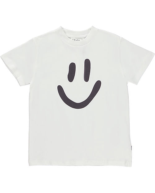 Molo Maglia Maniche Corte - Bianco Smile - 100% Cotone Bio GOTS T-shirt