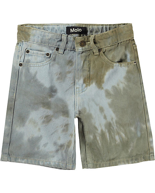 Molo Pantaloncini Jeans Corti - Verde e Celeste - 100% Cotone Pantaloni Corti