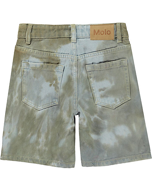 Molo Pantaloncini Jeans Corti - Verde e Celeste - 100% Cotone Pantaloni Corti