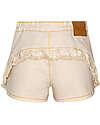 Molo Shorts in Denim Agnetha - Crema - Orlo con Volant Pantaloni Corti