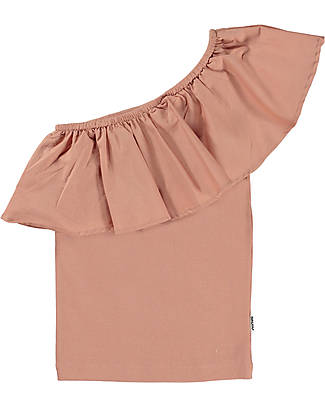 Molo Top Senza Maniche con Volant - Rosa Pastello - Cotone Bio GOTS Canotte