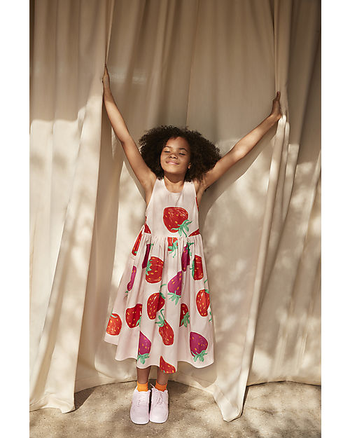 Molo Vestito senza Maniche - Strawberries - 100% Cotone Bio GOTS Vestiti_