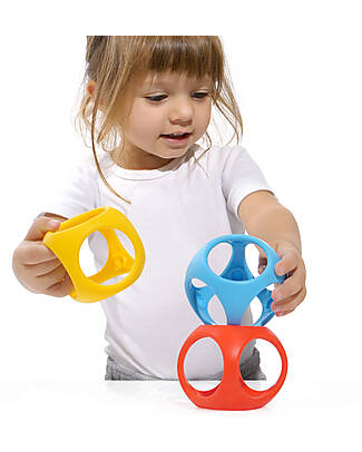 Moluk Oibo Mattoncini Morbidi - Silicone - 3 Colori Primari - Giallo/Rosso/Blu Giochi per Inventare Storie
