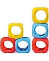 Moluk Oibo Mattoncini Morbidi - Silicone - 3 Colori Primari - Giallo/Rosso/Blu Giochi per Inventare Storie