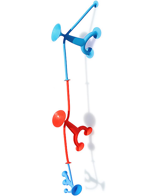 Moluk Oogi Mix Family, 4 pezzi, Rosso/Azzurro - In silicone: sicuro e lavabile! Giochi per Inventare Storie