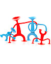 Moluk Oogi Mix Family, 4 pezzi, Rosso/Azzurro - In silicone: sicuro e lavabile! Giochi per Inventare Storie