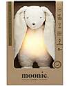 Moonie Coniglietto con Lucina da Notte e Rumori Rosa - Polare - Certificato GOTS e Oeko-Tex Peluche