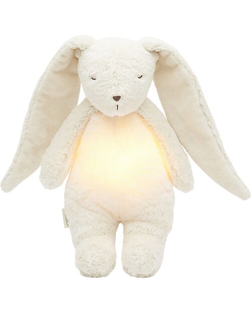 Moonie Coniglietto con Lucina da Notte e Rumori Rosa - Polare - Certificato GOTS e Oeko-Tex Peluche