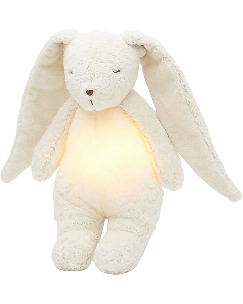 Moonie Coniglietto con Lucina da Notte e Rumori Rosa - Polare - Certificato GOTS e Oeko-Tex Peluche