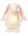 Moonie Coniglietto con Lucina da Notte e Rumori Rosa - Rosa Cipria - Certificato GOTS e Oeko-Tex Lampade da Notte