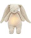 Moonie Coniglietto con Lucina da Notte e Rumori Rosa - Sabbia - Certificato GOTS e Oeko-Tex Peluche