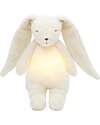 Moonie Peluche Coniglietto 2.0 con Suoni Naturali, Musica Classica e Luce Regolabile - Bianco Polare - Certificato GOTS e Oeko-Tex Lampade da Notte