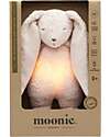 Moonie Peluche Coniglietto 2.0 con Suoni Naturali, Musica Classica e Luce Regolabile - Rosa - Certificato GOTS e Oeko-Tex Lampade da Notte