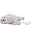 Moonie Peluche Foca 2.0 con Suoni Naturali, Musica Classica e Luce Regolabile - Grigio - Certificato GOTS e Oeko-Tex Peluche
