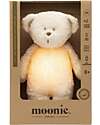 Moonie Peluche Orsetto 2.0 con Suoni Naturali, Musica Classica e Luce Regolabile - Bianco Polare - Certificato GOTS e Oeko-Tex Lampade da Notte