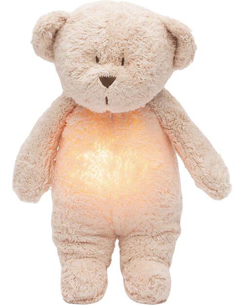 Moonie Peluche Orsetto 2.0 con Suoni Naturali, Musica Classica e Luce Regolabile - Rosa - Certificato GOTS e Oeko-Tex Lampade da Notte