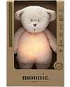 Moonie Peluche Orsetto 2.0 con Suoni Naturali, Musica Classica e Luce Regolabile - Rosa - Certificato GOTS e Oeko-Tex Lampade da Notte
