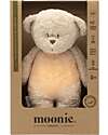 Moonie Peluche Orsetto 2.0 con Suoni Naturali, Musica Classica e Luce Regolabile - Sabbia - Certificato GOTS e Oeko-Tex Lampade da Notte