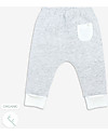 Mori Pantaloni Yoga Baby, Bianco & Grigio - Bambù e cotone bio Pantaloni Lunghi