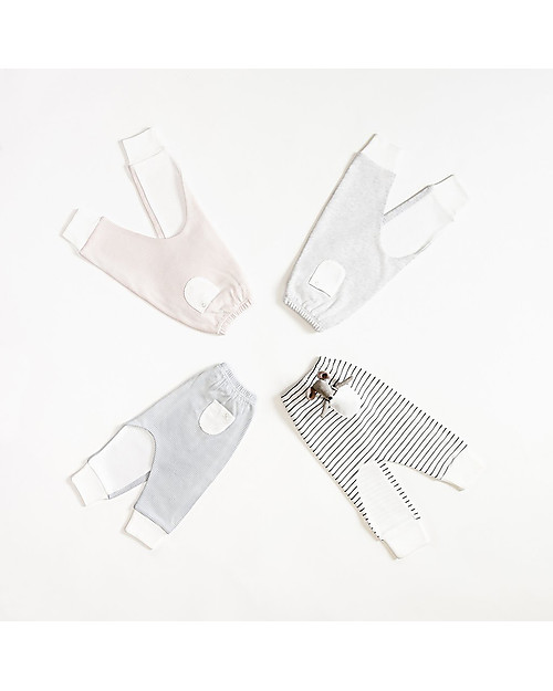 Mori Pantaloni Yoga Baby, Righe - Bambù e cotone bio Pantaloni Lunghi