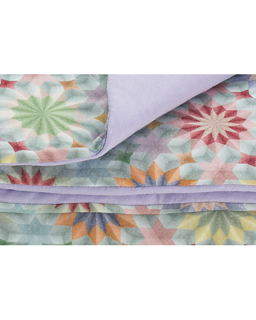 Motomo Copertina Culla Imbottita 2 in 1 "Caleidoscopio" - 100x100 cm - cotone bio Tappeti Gioco