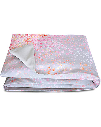 Motomo Copertina Imbottita 2 in 1 "Petali", Rosa - 100x137 cm - cotone bio Tappeti Gioco