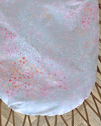Motomo Copertina Imbottita 2 in 1 "Petali", Rosa - 100x137 cm - cotone bio Tappeti Gioco