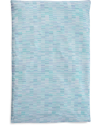 Motomo Set baby copripiumino e cuscino "Pastelli", Azzurro - 70x100 cm - Cotone bio Set Copripiumino