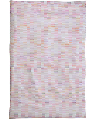 Motomo Set bimbi copripiumino e cuscino "Pastelli", Rosa - 150x200 cm - Cotone bio Copripiumino e Federe