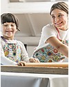 Motomo Set Regalo Grembiule Mamma e Bimbo "Caleidoscopio", Acquamarina - Cotone bio e legno naturale Accessori Cucina
