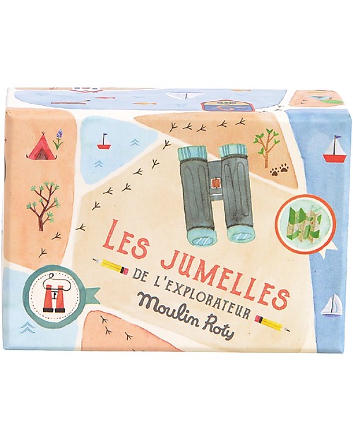 Moulin Roty Binocolo Bimbi Richiudibile - Ingrandisce fino a 8 volte! Giochi da Esterno_