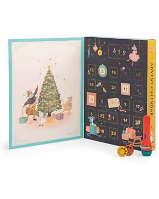 Moulin Roty Calendario dell'Avvento Scuola di Danza - Lampada Proietta Storie con 23 Dischi Calendari dell'Avvento