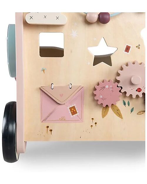 Moulin Roty Carrello Primi Passi Attività - Après la Pluie - Legno Carrello Primi Passi