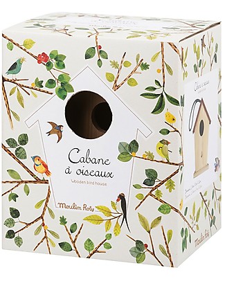 Moulin Roty Casetta per gli Uccelli, Le Jardin - 17x18x22 cm Giochi all'Aperto