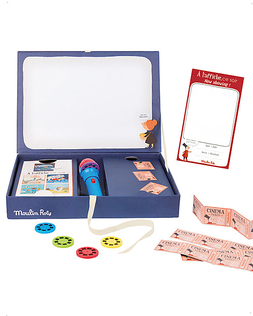 Moulin Roty Cofanetto Cinema Film - Les Histoires du Soir -  5 Storie Emozionanti! Giochi per Inventare Storie