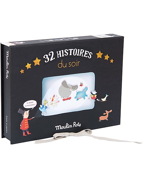 Moulin Roty Cofanetto Cinema Lusso, Les Histoires du Soir - 32 Storie Emozionanti! Giochi per Inventare Storie