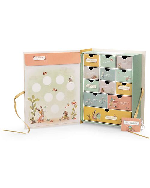 Moulin Roty Cofanetto Nascita - Trois Petits Lapins - Con Tanti Scomparti! Album e Cofanetti