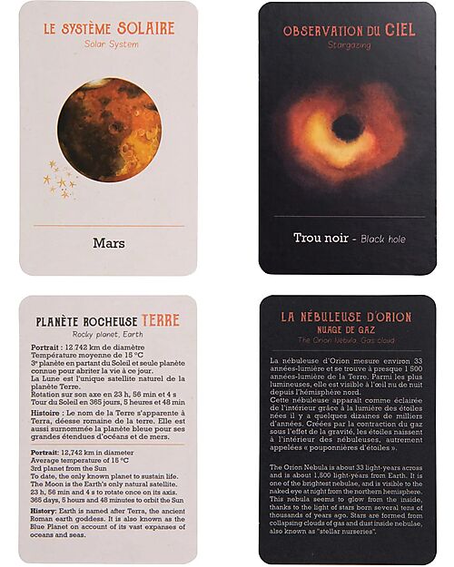 Moulin Roty Cofanetto Scoperta dello Spazio - Le Jardin du Moulin - Italiano / Inglese - 75 Accessori Giochi STEM