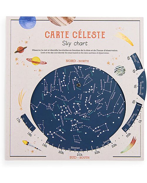 Moulin Roty Cofanetto Scoperta dello Spazio - Le Jardin du Moulin - Italiano / Inglese - 75 Accessori Giochi STEM