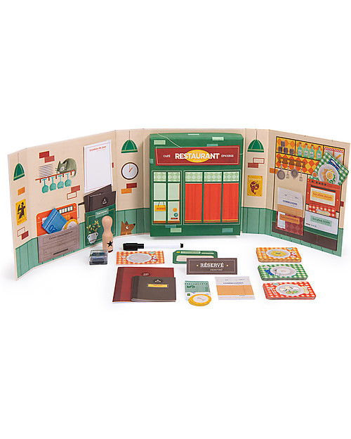 Moulin Roty Cofanetto Vado al Ristorante - Les Coffret Metiers - Essere un Ristoratore Far finta di