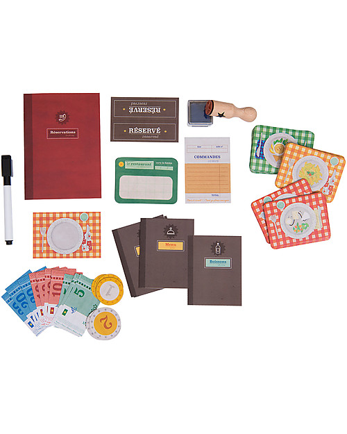 Moulin Roty Cofanetto Vado al Ristorante - Les Coffret Metiers - Essere un Ristoratore Far finta di