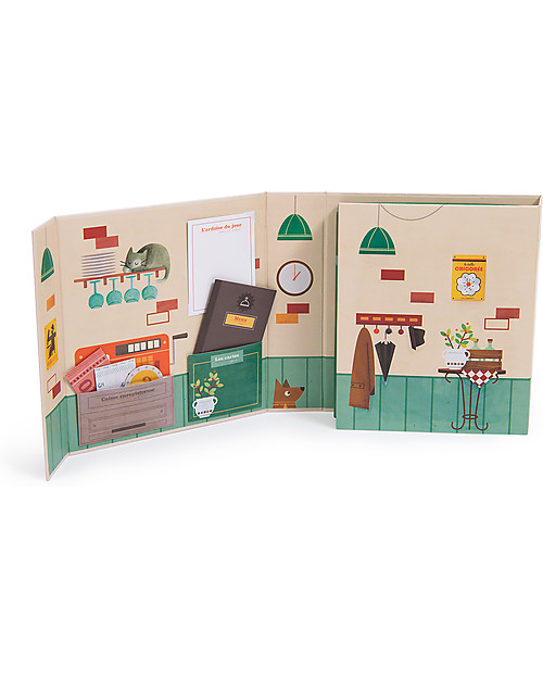 Moulin Roty Cofanetto Vado al Ristorante - Les Coffret Metiers - Essere un Ristoratore Far finta di